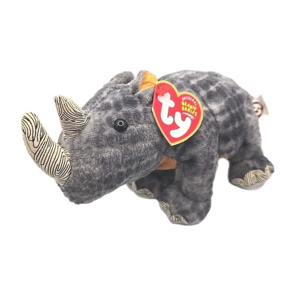 2004 Ty Beanie Baby "Nami" Retired Dark Gray Rhinoceros Rino BB17